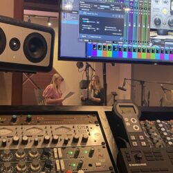 Karma and Keara rehearsing together in studio